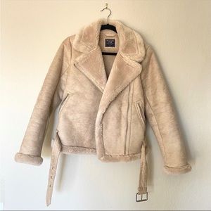 Moto shearling jacket